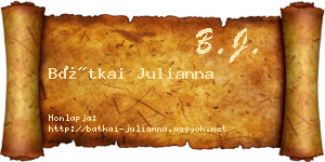 Bátkai Julianna névjegykártya